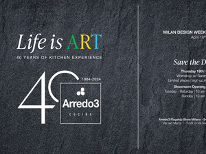 Fuorisalone 2024: “LIFE IS ART – 40 Years of Kitchen Experience” con Arredo3