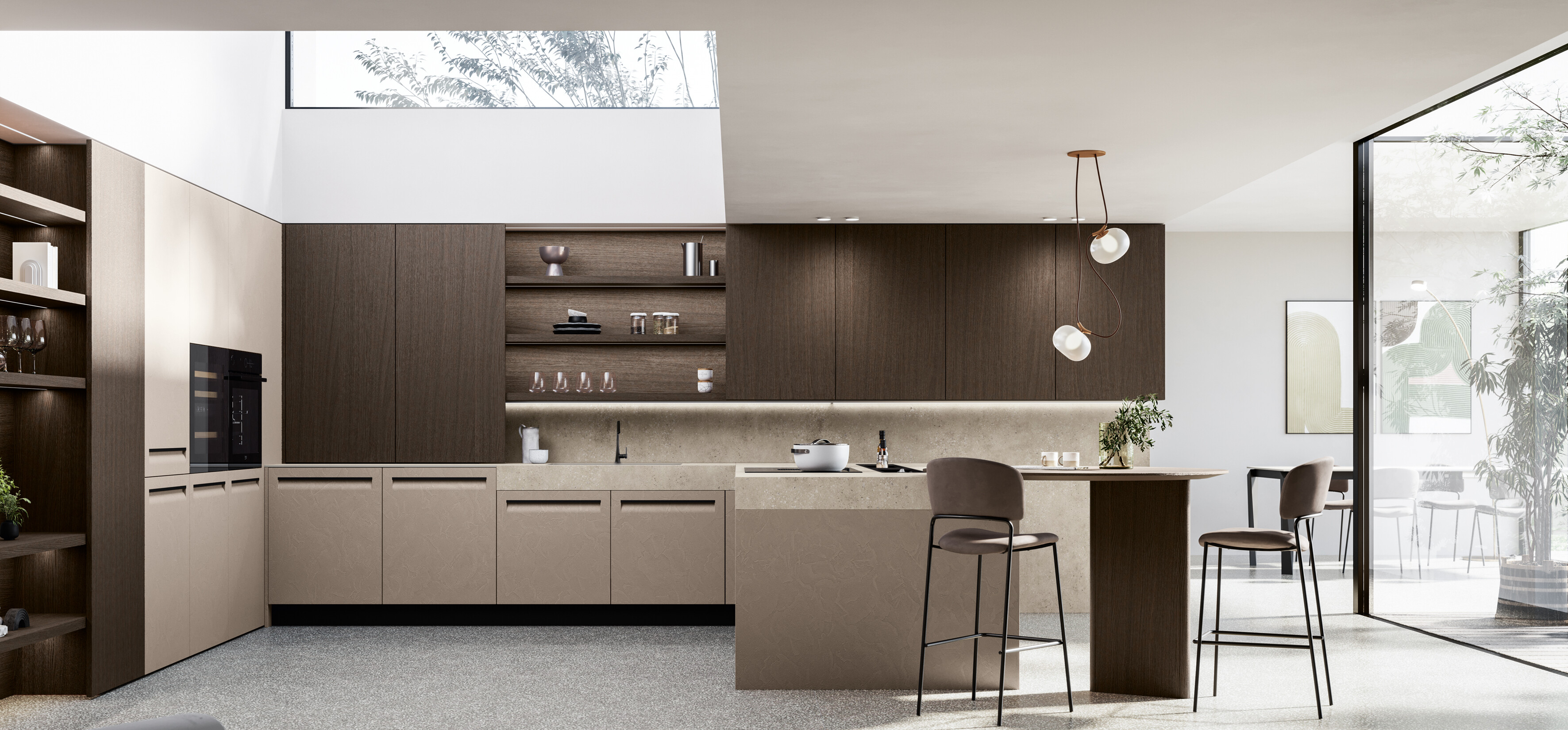 Cucina moderna con maniglia integrata - Tekna - Arredo3