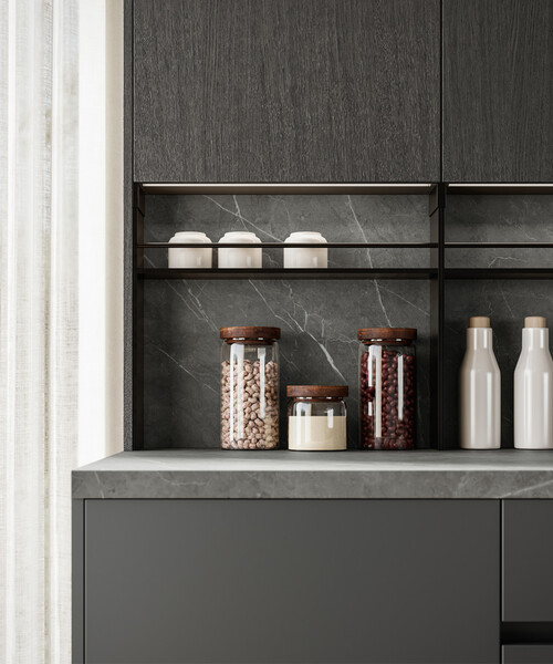 Time under-cabinet grip profile with led