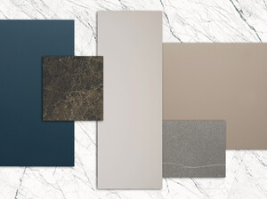 Tendances matérielles 2020: la cuisine se revêt de Laminam et de verre