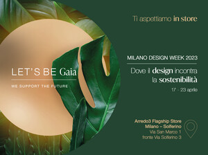 «Let's be Gaia. We support the future»: el diseño ecológico de Arredo3 en Fuorisalone 2023.